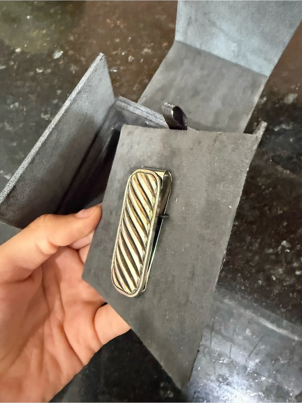 David Yurman Sterling Silver Money Clip with Original Box